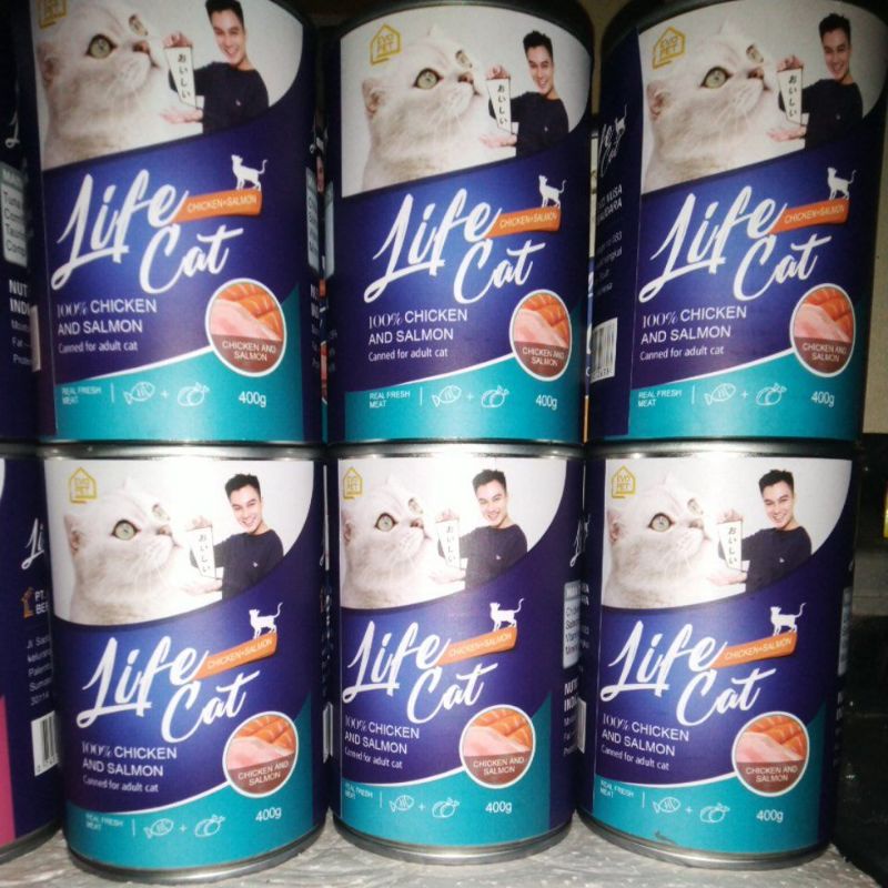 Life Cat Kaleng 400g ADULT Chicken &amp; Salmon