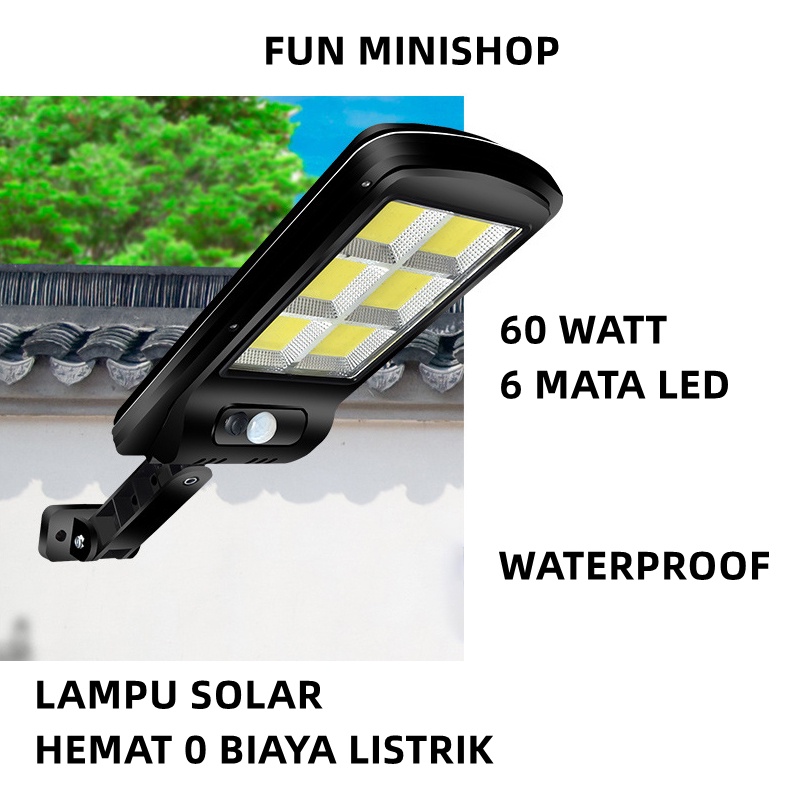 LAMPU JALAN SOLAR LAMPU DINDING SOLAR LAMPU SOROT LAMPU TEMBAK 60WATT WATERPROOF