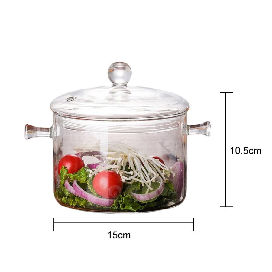 Pot Panci Masak Stewing Soup Pot 16CM - YWJ-1265 - Transparent