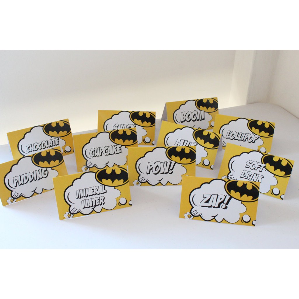 

table taq batman / label makanan batman / label nama untuk makanan custom