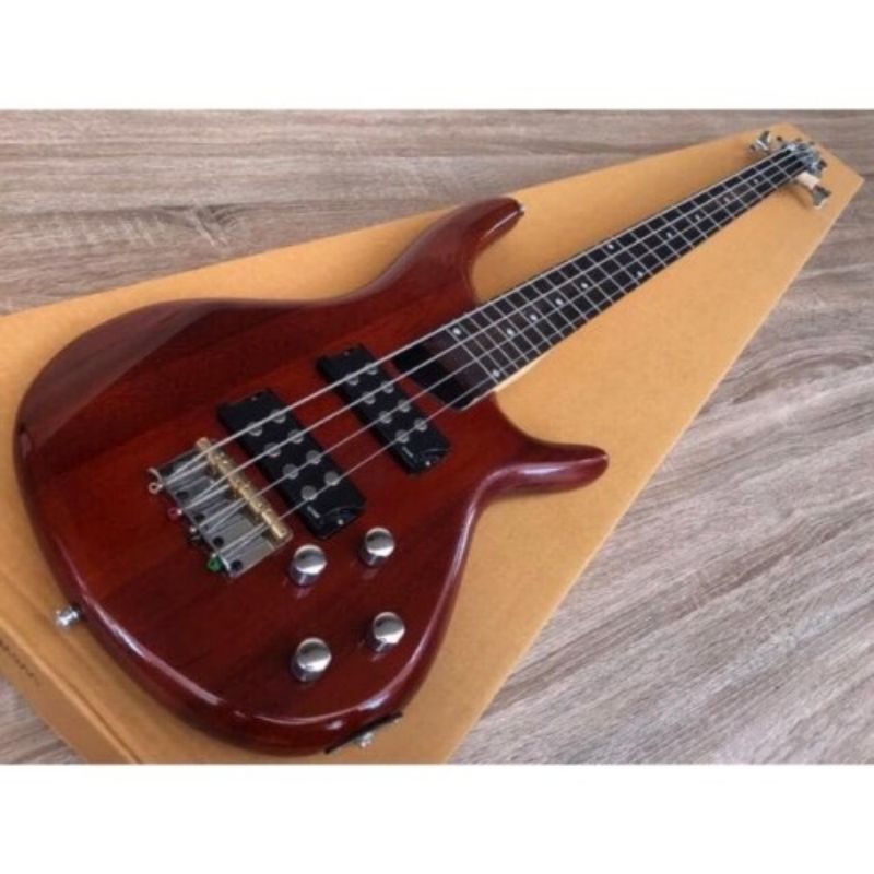 Bass SDGR Ibanez 4 Strings Coklat Kemerahan Lengkap Bonus Tas Softcase