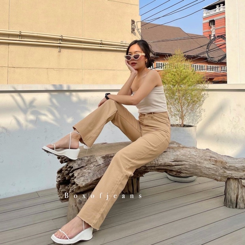 Boxofjeans - Unfinished / Rebel Hotty Cullote Jeans - LATTE