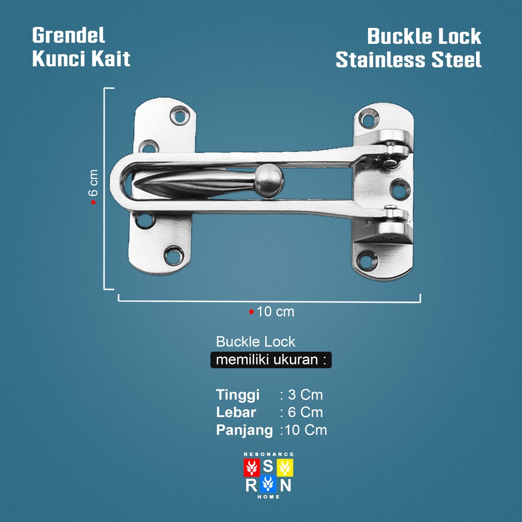 Grendel Pengait Pintu Rumah / Latching Lock Buckle /  Grendel Pintu Resonance Home