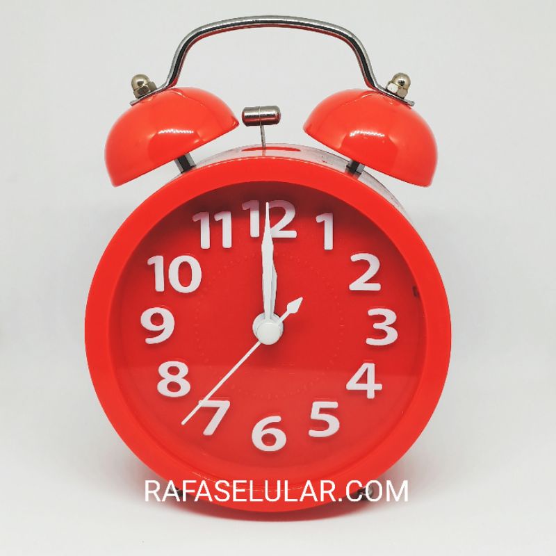Jam Weker Analog Dering Model Klasik Beker Warna Warni