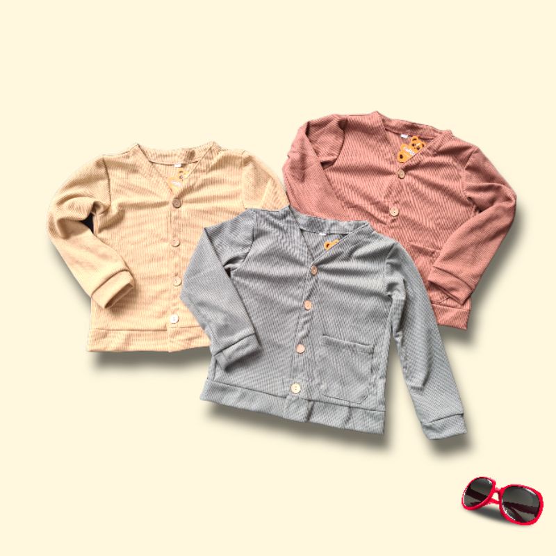 Cardigan Anak kancing 1-8 tahun WAFFLEUNIQLO PREMIUM