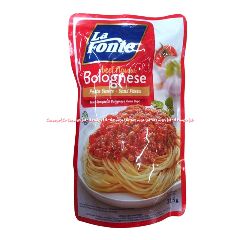 La Fonte Bumbu Spaghetti 315gr La Fonte Bolognese Saus Spageti Lafonte Bolonaise Bolog Nase