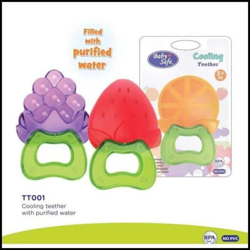 Baby Safe Cooling Teether With Purified Water TT005 TT001- Babysafe Mainan Gigitan Bayi Tumbuh Gigi