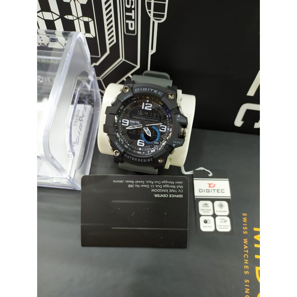 JAM TANGAN PRIA DIGITEC DG 2102 DUAL TIME ORIGINAL