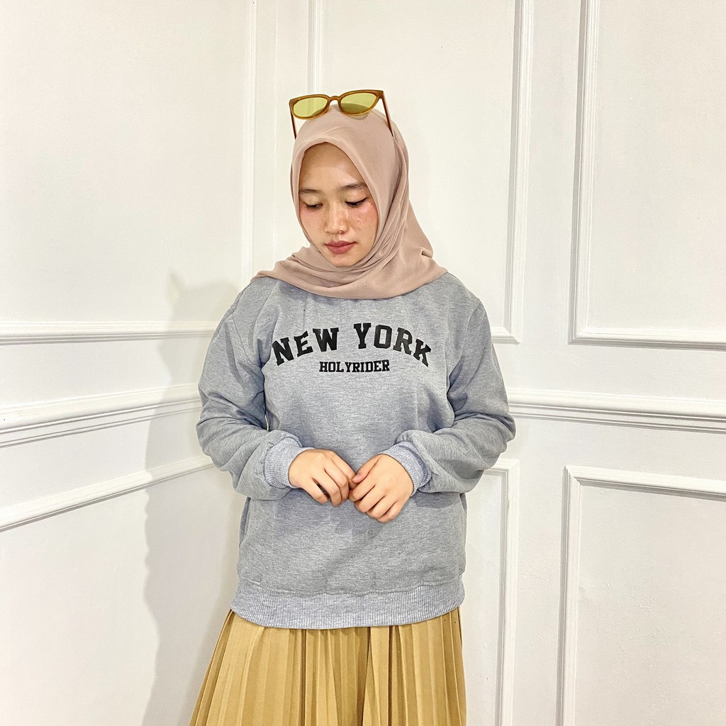 NEW YORK HOLYRIDER SWEATER  II SWEATER NY CRAWNECK PRIA DAN WANITA II 11 WARNA