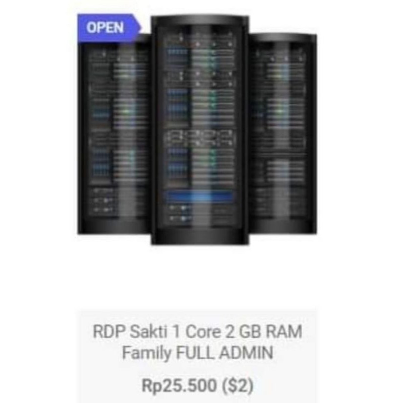 RDP SPEK 1 Core Ram 2GB