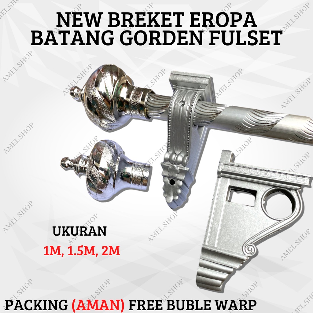 NEW BREKET BATANG GORDEN FULSET UKURAN 30 CM SAMPAI 300 CM TINGGAL PASANG