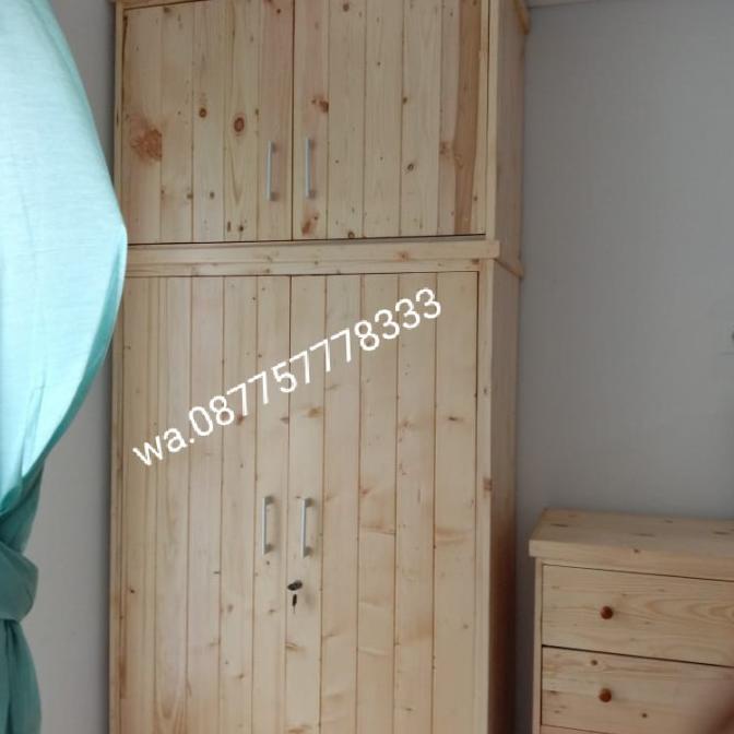 Lemari Pakaian Minimalis Kayu Jati Belanda Temmyhardi
