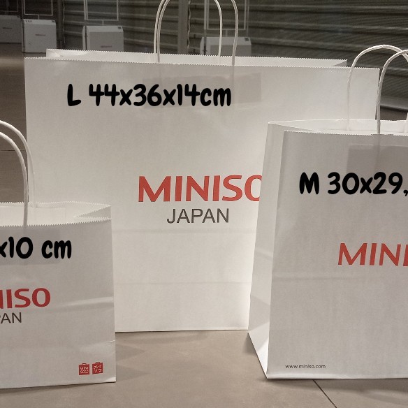 

NEW Paper Bag original Miniso - S, plastik