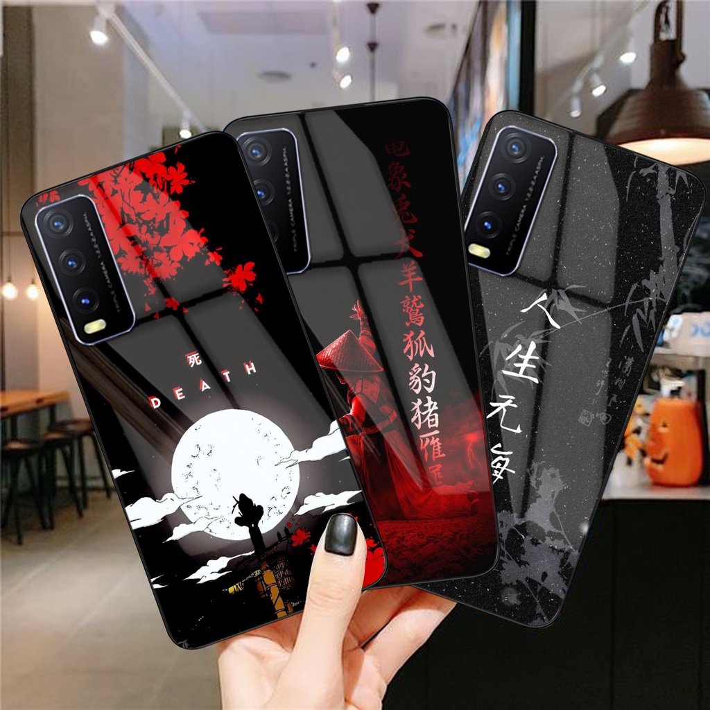 Softcase Glass Kaca NINJA [SF98] VIVO Y20/Y12S/Y20S/Y20 SG Terbaru Casing Handphone-Pelindung Handph