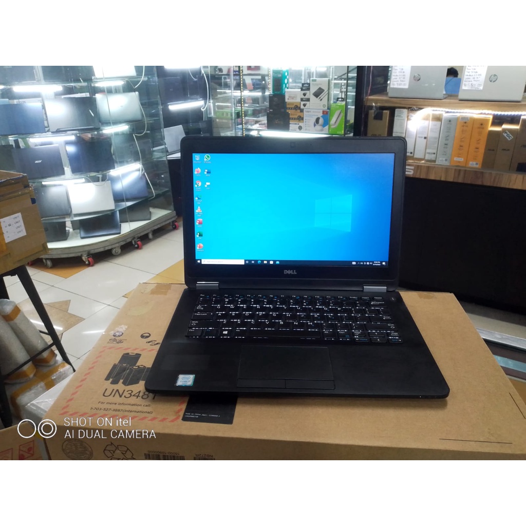 LAPTOP LEPTOP SEKEN BEKAS SECOND DELL LATITUDE E7270 core i7 gen6 RAM 8GB SSD 256 14 inc KEYBOARD BAKCLIGHT backlit