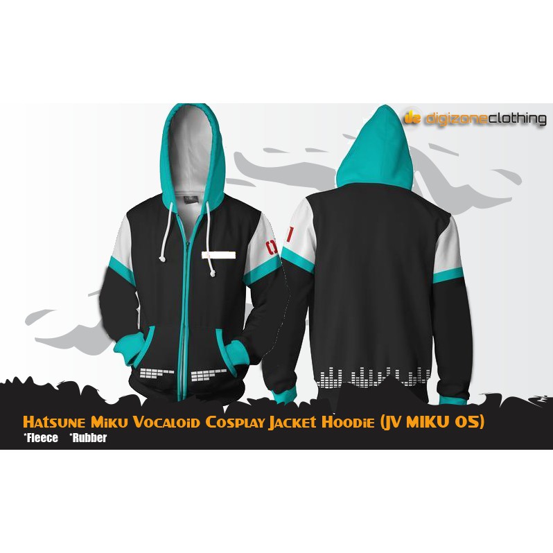 Jaket Hoodie Hatsune Miku Vocaloid Cosplay JV MIKU 05