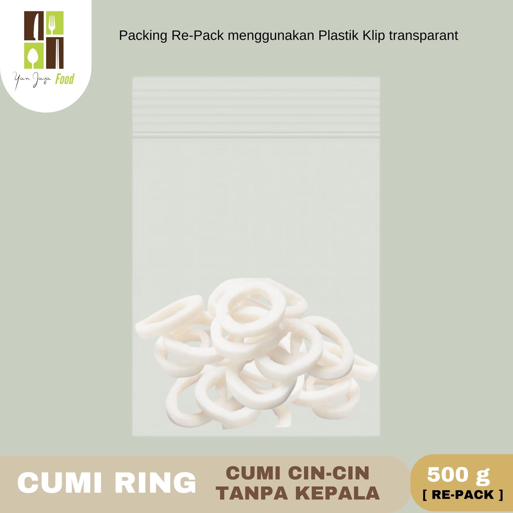 Cumi Ring Tanpa Kepala Squid Cumi Cincin Frozen [500g/1Kg]