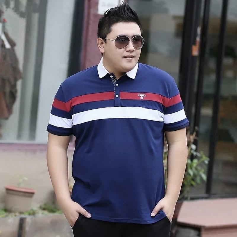 KAOS POLO JUMBO PRIA BIGSIZE BAJU KERAH COWOK LENGAN PENDEK OXZEDO FASHION