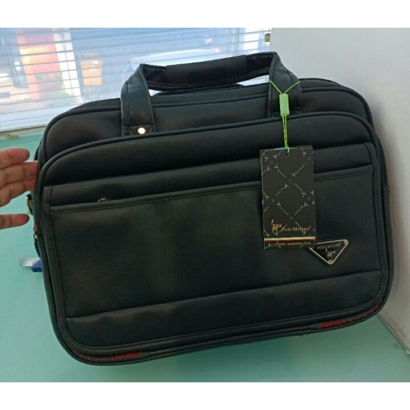 TAS KANTOR LAPTOP FOLIO POLO MILANO EXPANDING (dibesarkan) KULIT ORIGINAL BRIEFCASE SELEMPANG  ANTI AIR TERMURAH TERLARIS