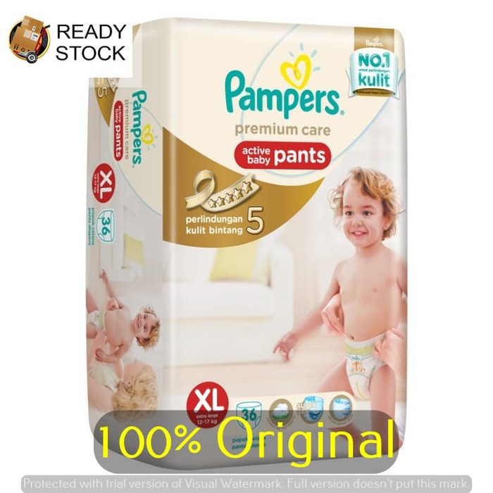 PAMPERS PREMIUM CARE ACTIVE BABY PANTS XL36