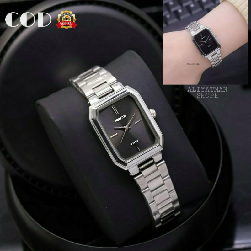 TERBARU☑️JAM TANGAN WANITA TERLARIS MODEL FASHION RANTAI STAINLISS BAHAN IMPORT TAHAN AIR BAYAR DI TEMPAT_JAM TANGAN WANITA/CEWEK CANTIK DAN SIMPLE MIRETE ORIGINAL FREE BATRE CADANGAN DAN TERMURAH