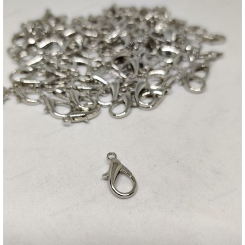 [100 pcs] Kokot Udang / Kait Kalung Perak Silver (12, 14, 16, 18, 20, 22 mm)