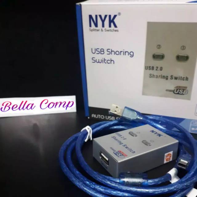PAKET AUTO SWITCH PRINTER + KABEL PRINTER USB 2.0 - SHARING SWITCHER 1-2 USB / AUTO SWITCH