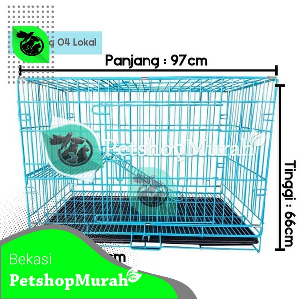 Kandang Besi Kucing Anjing C032 Ukuran 75cm x 55cm Gojek Only