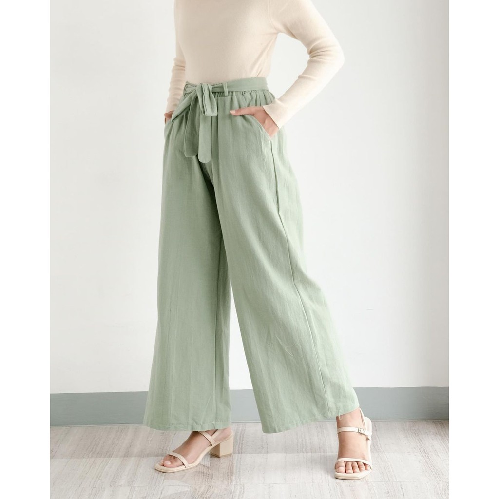 SHARON PANTS CULLOTE - celana linen / kulot linen / pants murah / celana bahan / celana kulot