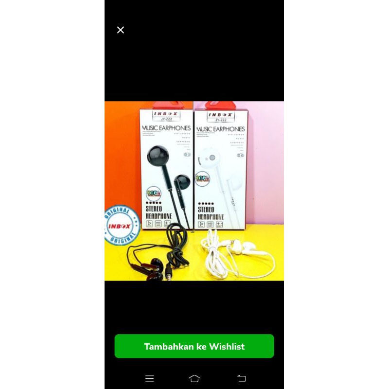 Headset inbox jy 222