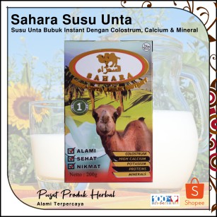 

[ 1 Box @ 200 gr ] Susu Unta Bubuk Alami, Sehat, Nikmat - Dengan High Calcium, Potasiun dan Mineral