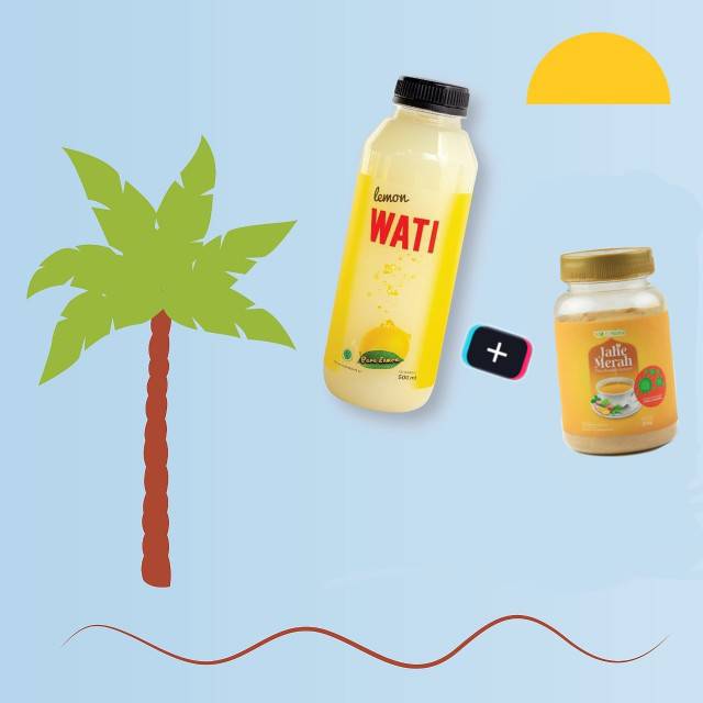 

[PAKET HEBOH] LEMONWATI 500ML JAHE EL NUHA 210GR FREE 40GR