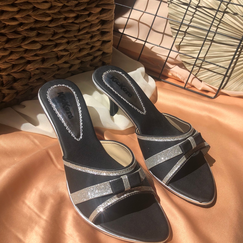 (HARGA PROMO=PACKING TANPA KARDUS) SANDAL HIGHHEELS NISSA 1 CEWEK RESEPSI HAK TINGGI 5CM  PEREMPUAN HEELS KERJA PESTA IBU  FEMINIM PESTA TERLARIS TERMURAH  WANITA GLITER LANCIP TERMURAH TERLARIS