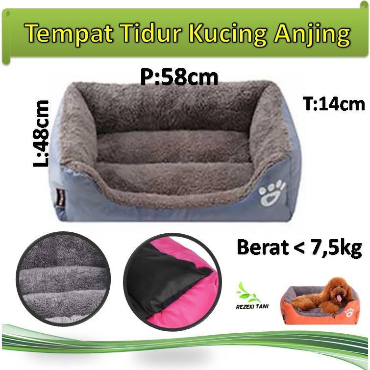 Tempat Tidur Kucing Dan Anjing Hewan Peliharaan Warna Abu Abu