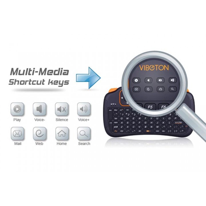 VIBOTON S1 Mini 2.4GHz Wireless Smart Keyboard Air Mouse