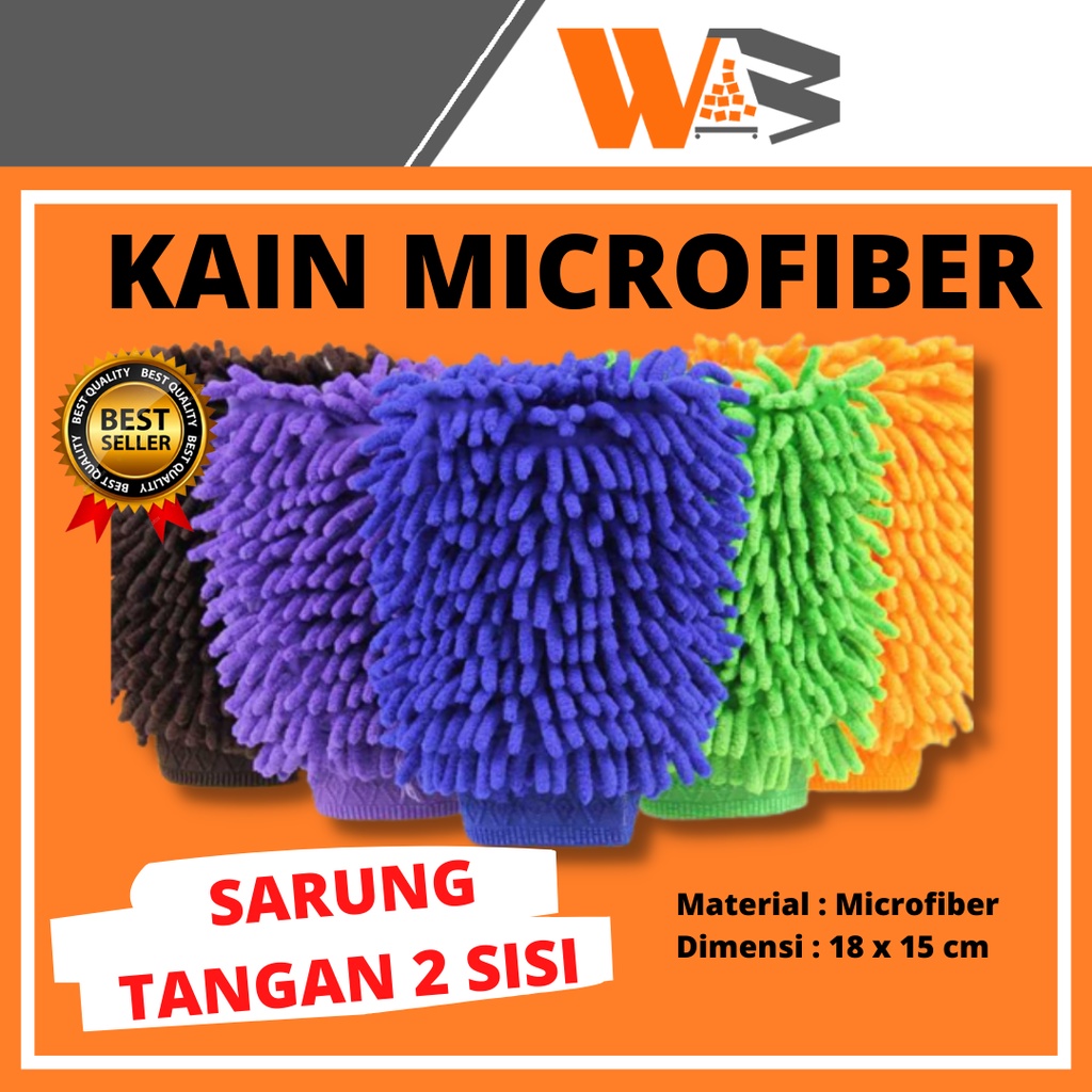 COD Sarung Tangan Pembersih Debu Microfiber / Sarung Tangan Busa Cuci Mobil Motor Bahan Microfiber (Car Sponge Glove) / Sarung Tangan Cuci Mobil Busa Melimpah