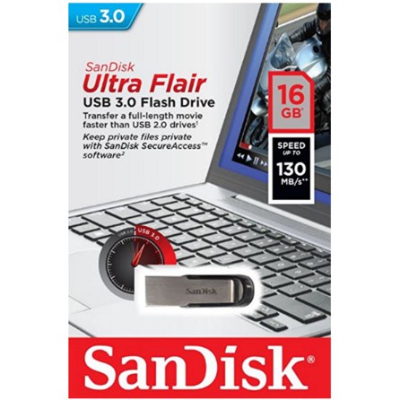 SANDISK ULTRA FAIR USB 3.0 Flash Drive 16GB SDCZ73 Up To 130MB/s