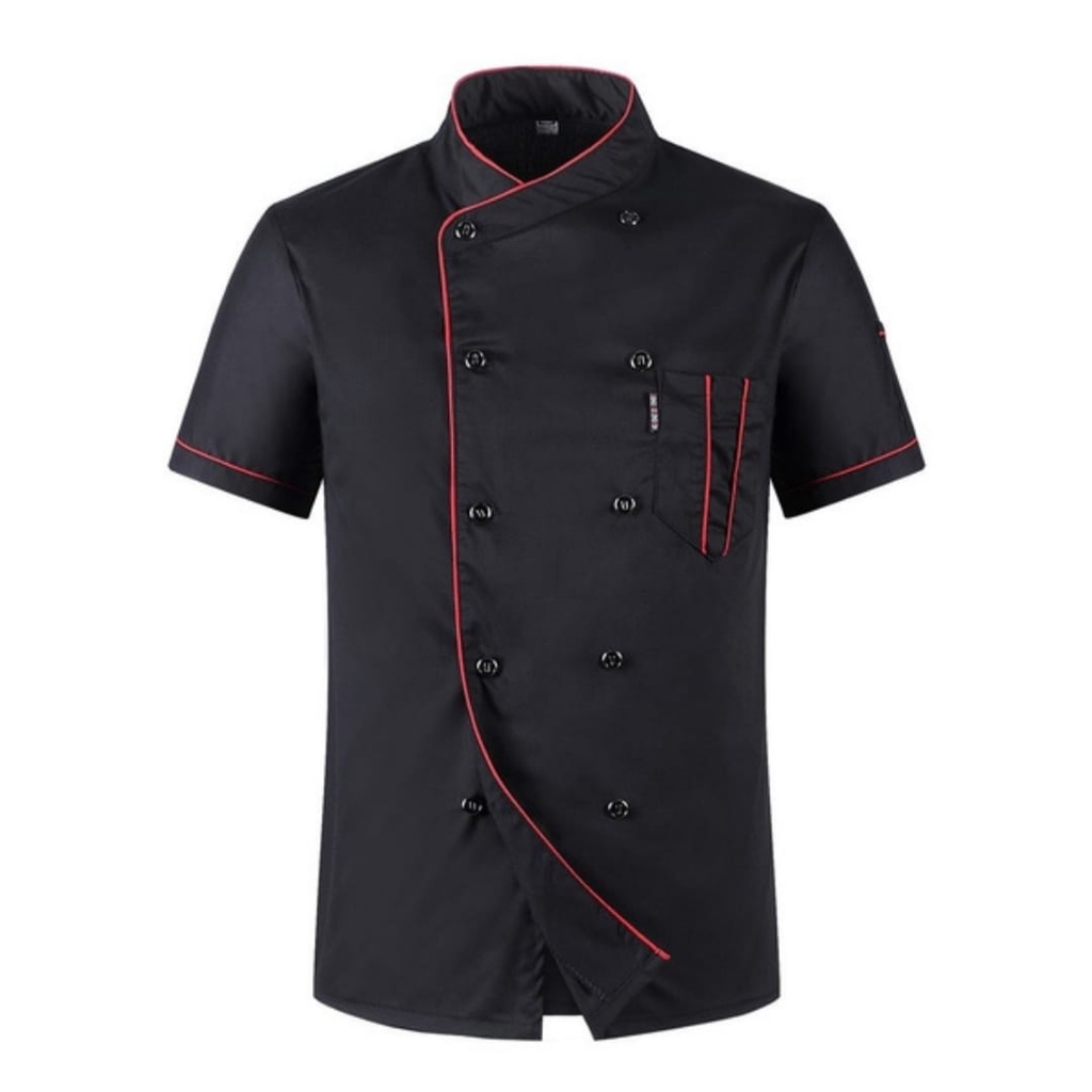 Bp chef jacket baju koki lengan pendek Drill High Quality