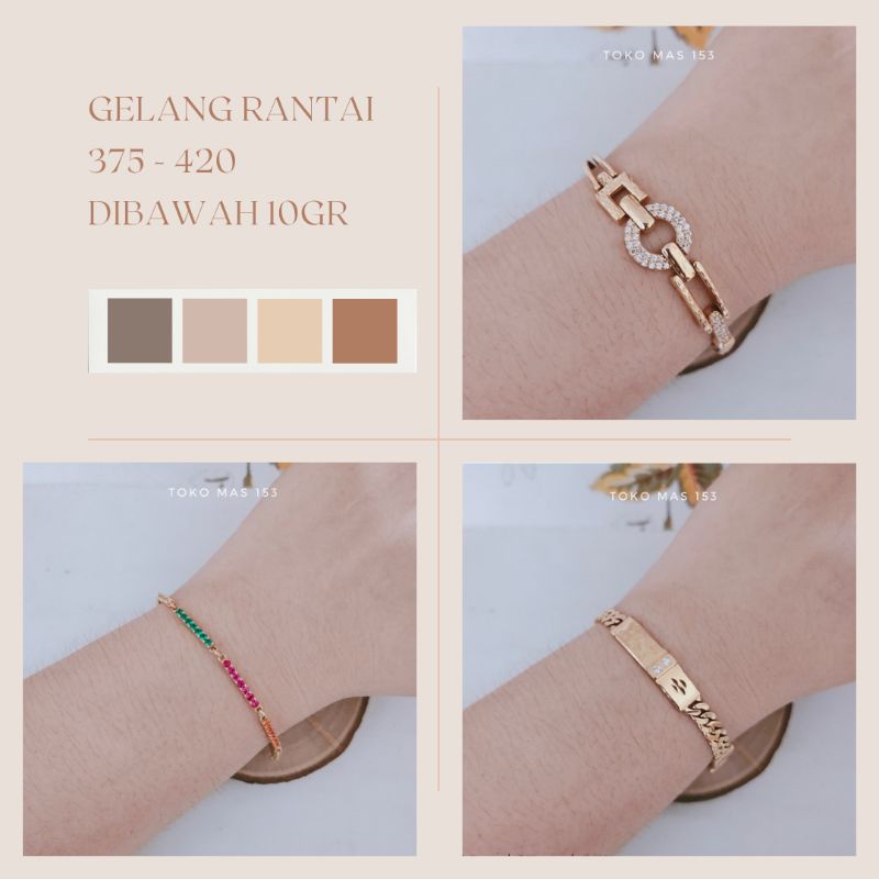 WAJIB TANYA STOK Realpic Gelang Rantai Emas Asli Kadar 375 - 420 | ≤ 10gr | Part 2