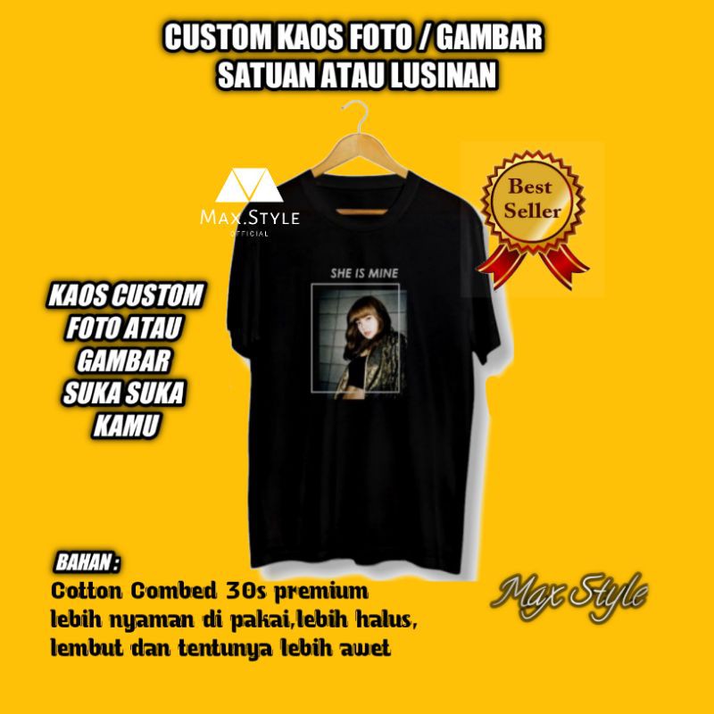 Kaos Sablon Custom Foto Dan Gambar Satuan Kaos Desain Sendiri