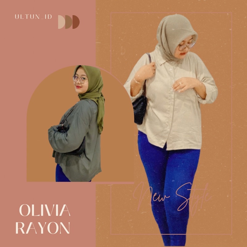 KEMEJA BASIC RAYON TWILL OVERSIZE BLOUSE WANITA KEKINIAN