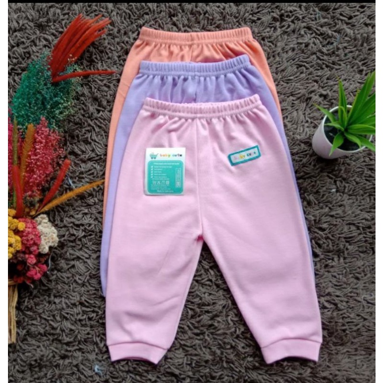 Celana Panjang Bayi Polos S M  dan JUMBO/L6pcs SNI promo 9.9