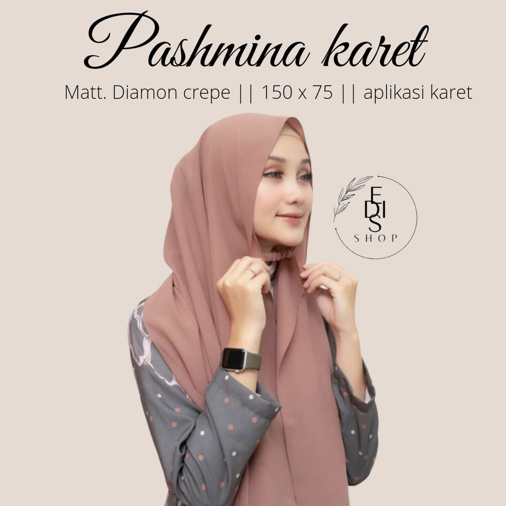 JILBAB PASHMINA KARET TERMURAH TERBARU