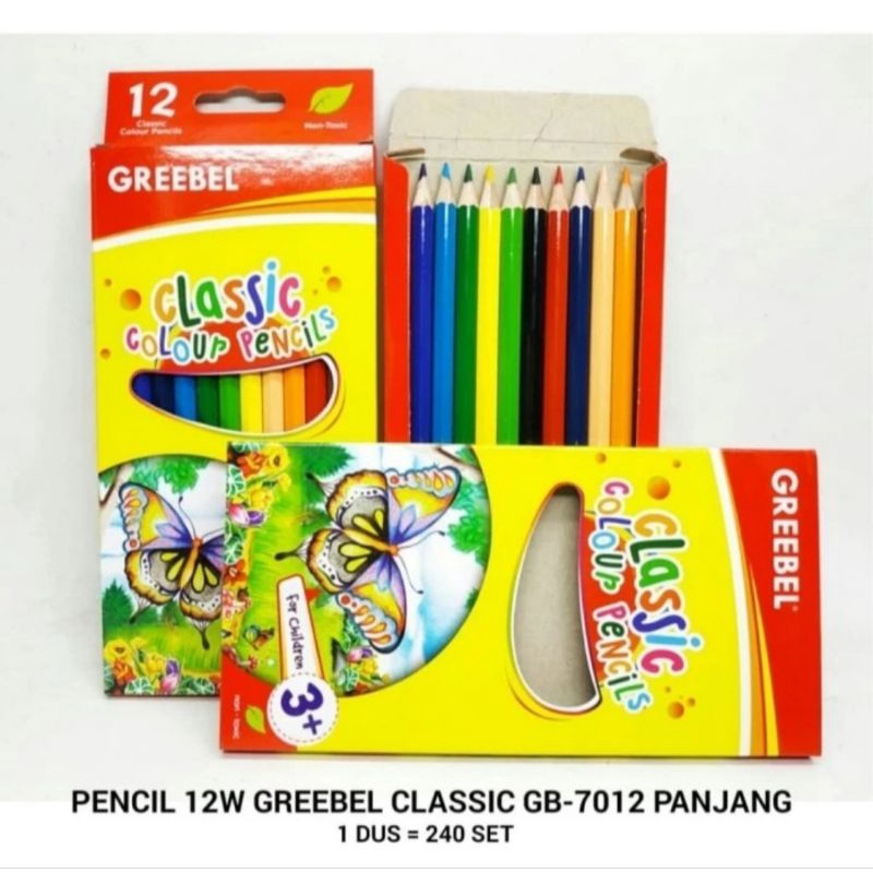 

Pensil 12 Warna Panjang Classic Greebel 7012