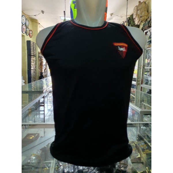 kaos singlet Brimob Hitam / singlet logo / kaos singlet army