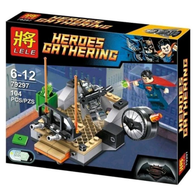 MAINAN ANAK BRICKS BATMAN VS SPIDERMAN 104PCS HEROES GATHERING