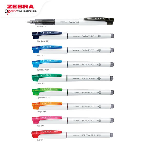 

ZEBRA Sarasa ST-1 Pulpen Pena 0.5mm Ballpoint Pen Water Based Pigment Ink