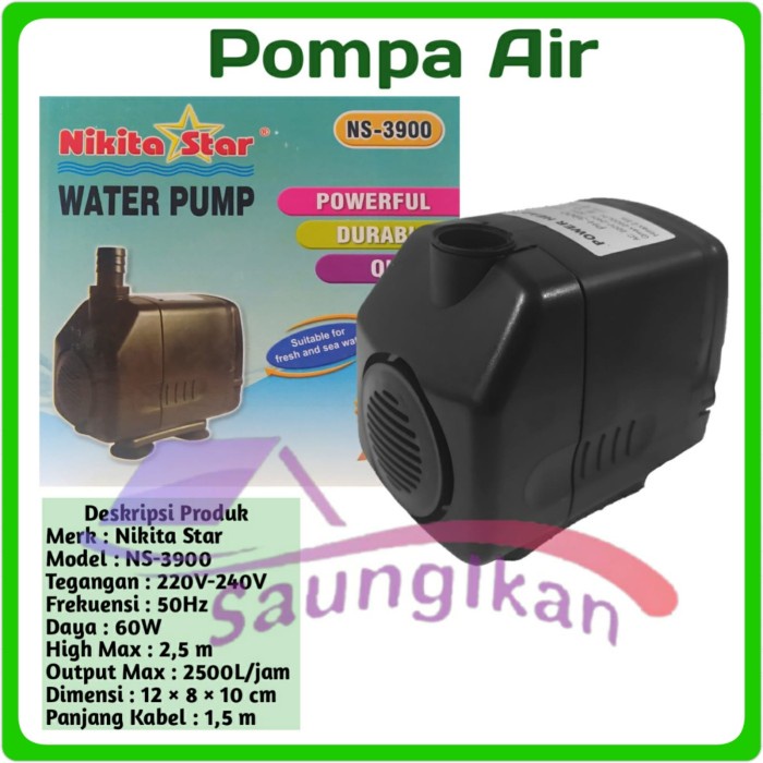 Pompa Air Power Head Aquarium Aquascape NIKITA STAR NS 3900 NS3900