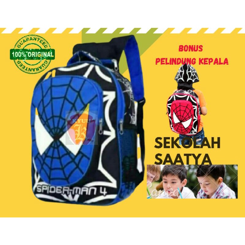 MARVEL SPIDERMAN TAS ANAK RANSEL TK & SD ANAK LAKI-LAKI & PREMPUAN TAS SEKOLAH 1-2-3-4 TAHUN2021Tas 