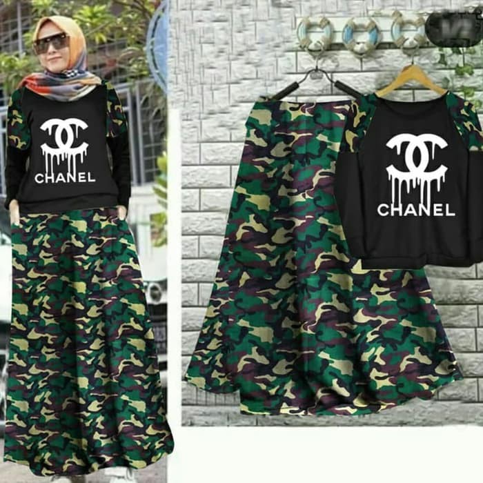 COLLECTION - CHANNEL RAIN SET / BAJU GAMIS WANITA / LONG DRESS MUSLIM / MAXI HIJAB -TW6